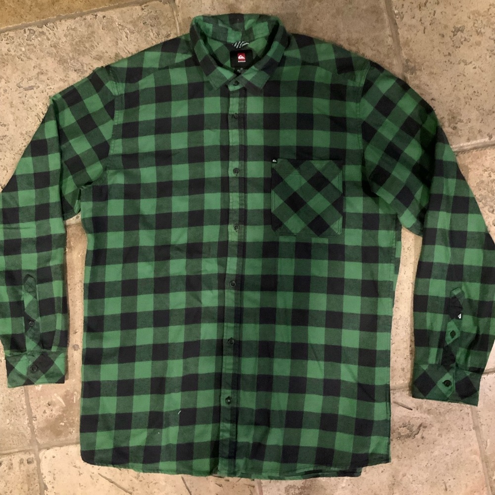 Quicksilver Cotton Flannel Plaid Shirt